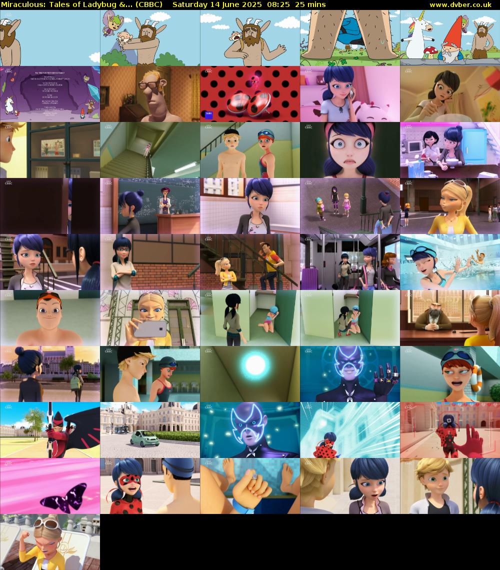 Miraculous: Tales of Ladybug &... (CBBC) Saturday 14 June 2025 08:25 - 08:50