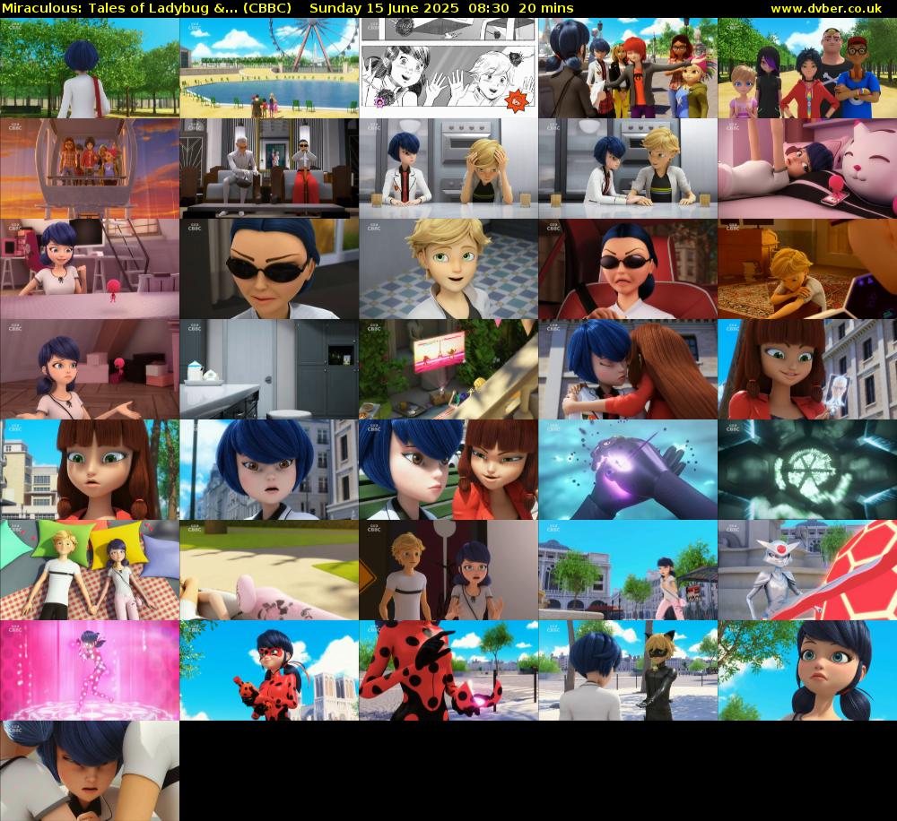 Miraculous: Tales of Ladybug &... (CBBC) Sunday 15 June 2025 08:30 - 08:50
