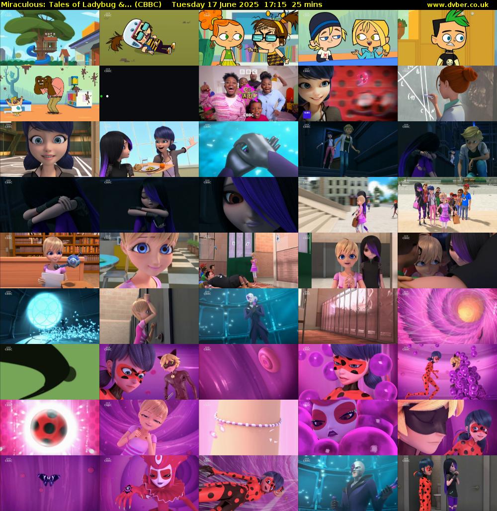 Miraculous: Tales of Ladybug &... (CBBC) Tuesday 17 June 2025 17:15 - 17:40