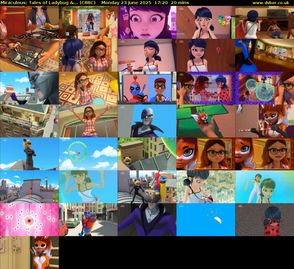 Miraculous: Tales of Ladybug &... (CBBC) Monday 23 June 2025 17:20 - 17:40