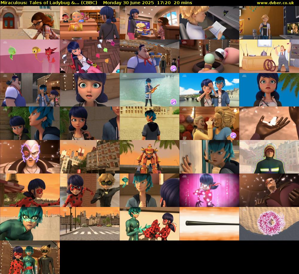 Miraculous: Tales of Ladybug &... (CBBC) Monday 30 June 2025 17:20 - 17:40