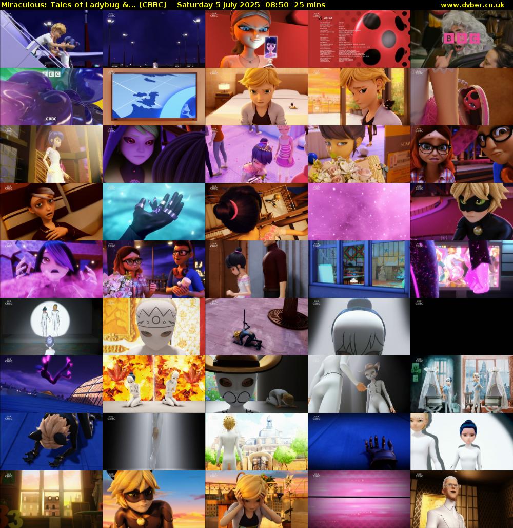 Miraculous: Tales of Ladybug &... (CBBC) Saturday 5 July 2025 08:50 - 09:15