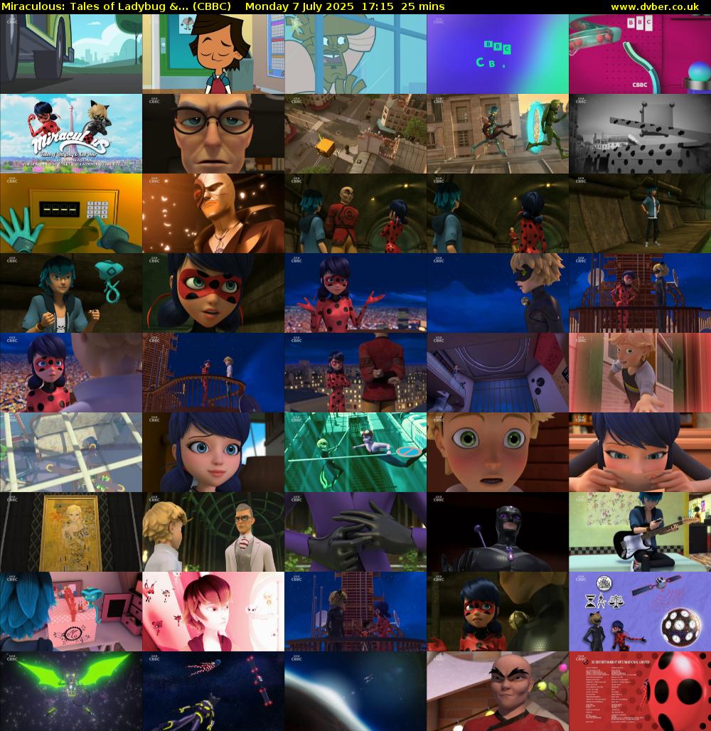 Miraculous: Tales of Ladybug &... (CBBC) Monday 7 July 2025 17:15 - 17:40