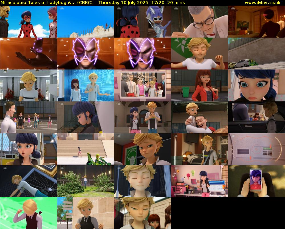Miraculous: Tales of Ladybug &... (CBBC) Thursday 10 July 2025 17:20 - 17:40