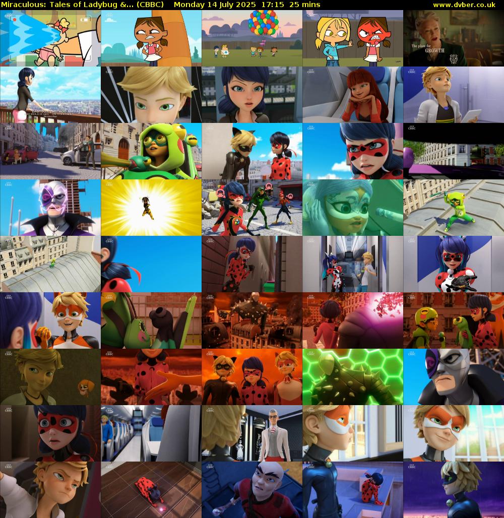 Miraculous: Tales of Ladybug &... (CBBC) Monday 14 July 2025 17:15 - 17:40