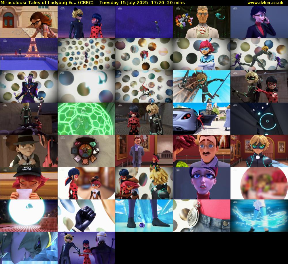 Miraculous: Tales of Ladybug &... (CBBC) Tuesday 15 July 2025 17:20 - 17:40
