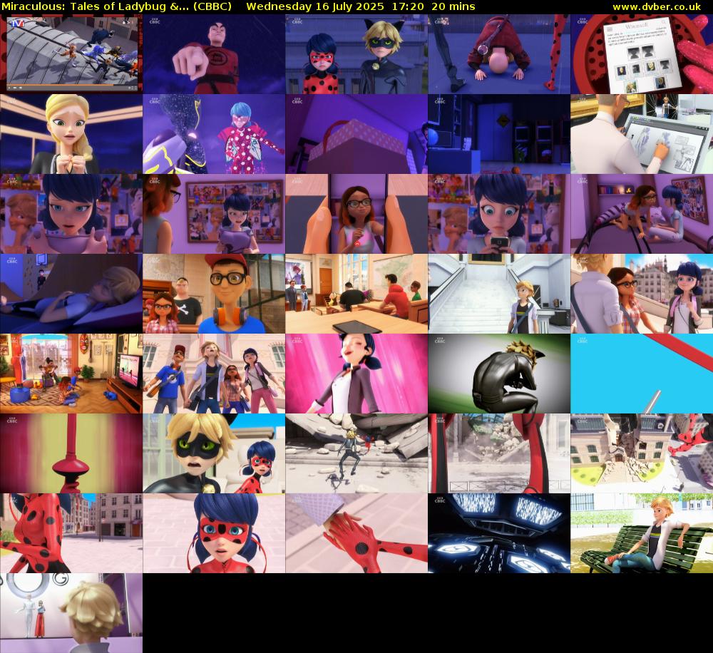 Miraculous: Tales of Ladybug &... (CBBC) Wednesday 16 July 2025 17:20 - 17:40