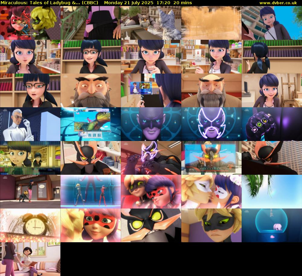 Miraculous: Tales of Ladybug &... (CBBC) Monday 21 July 2025 17:20 - 17:40
