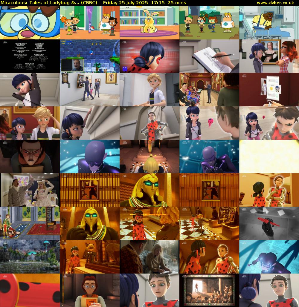 Miraculous: Tales of Ladybug &... (CBBC) Friday 25 July 2025 17:15 - 17:40
