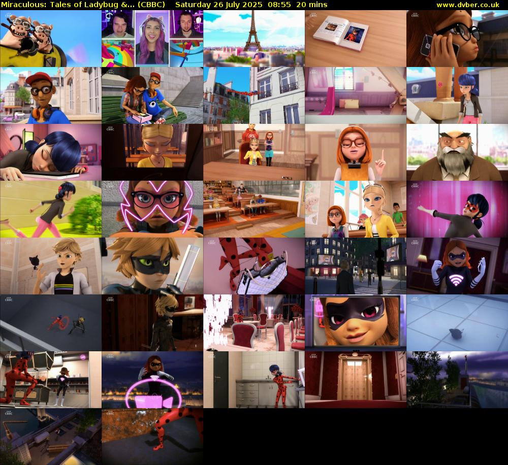 Miraculous: Tales of Ladybug &... (CBBC) Saturday 26 July 2025 08:55 - 09:15