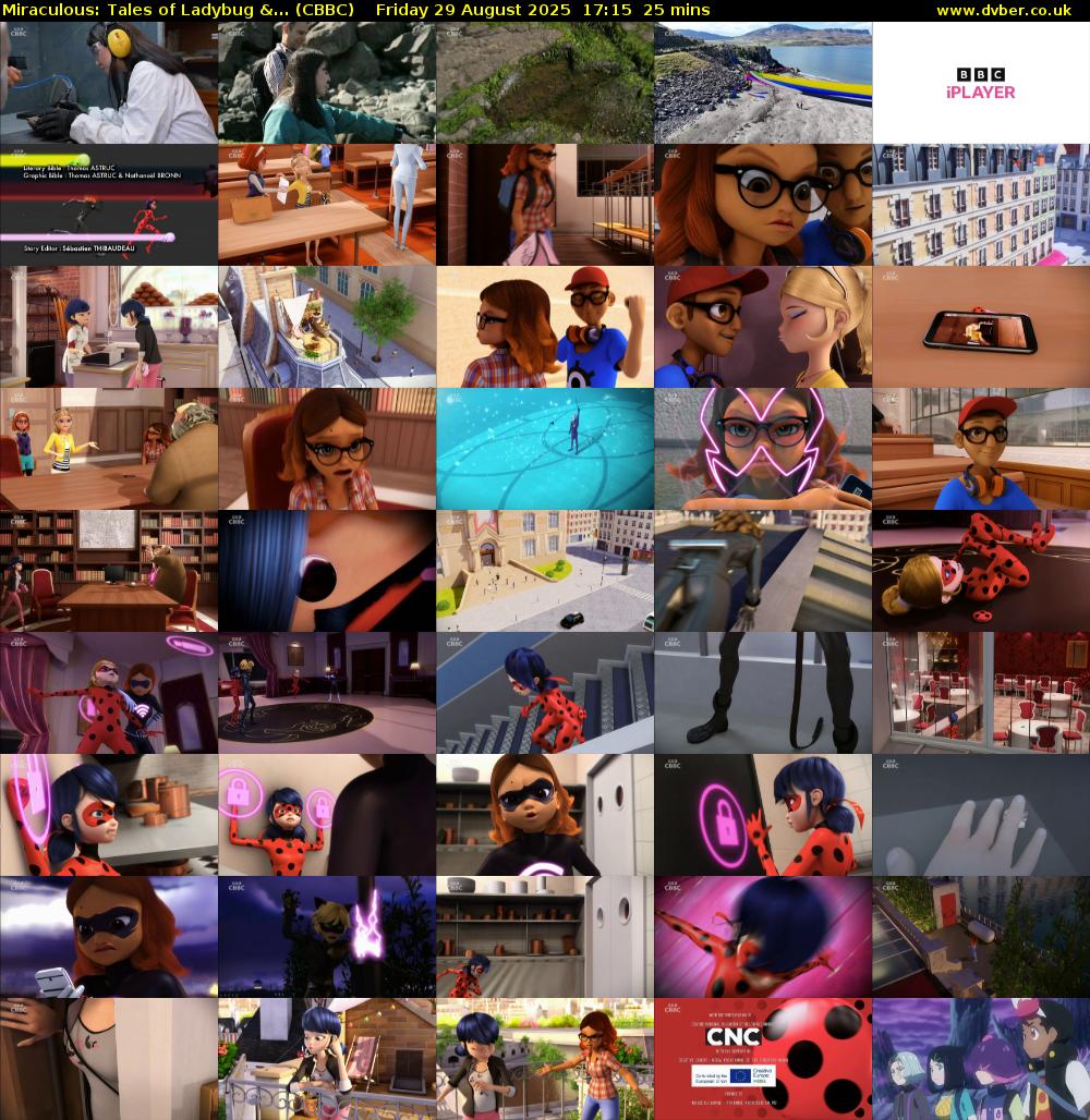Miraculous: Tales of Ladybug &... (CBBC) Friday 29 August 2025 17:15 - 17:40