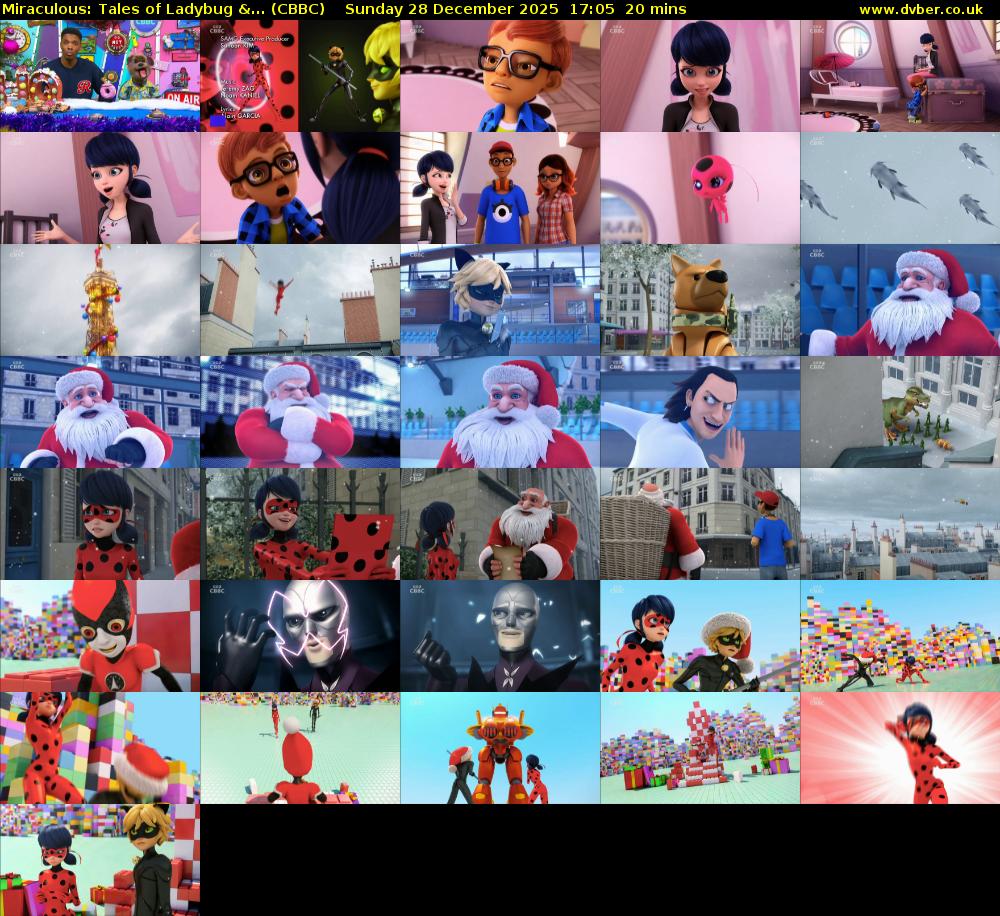 Miraculous: Tales of Ladybug &... (CBBC) Sunday 28 December 2025 17:05 - 17:25