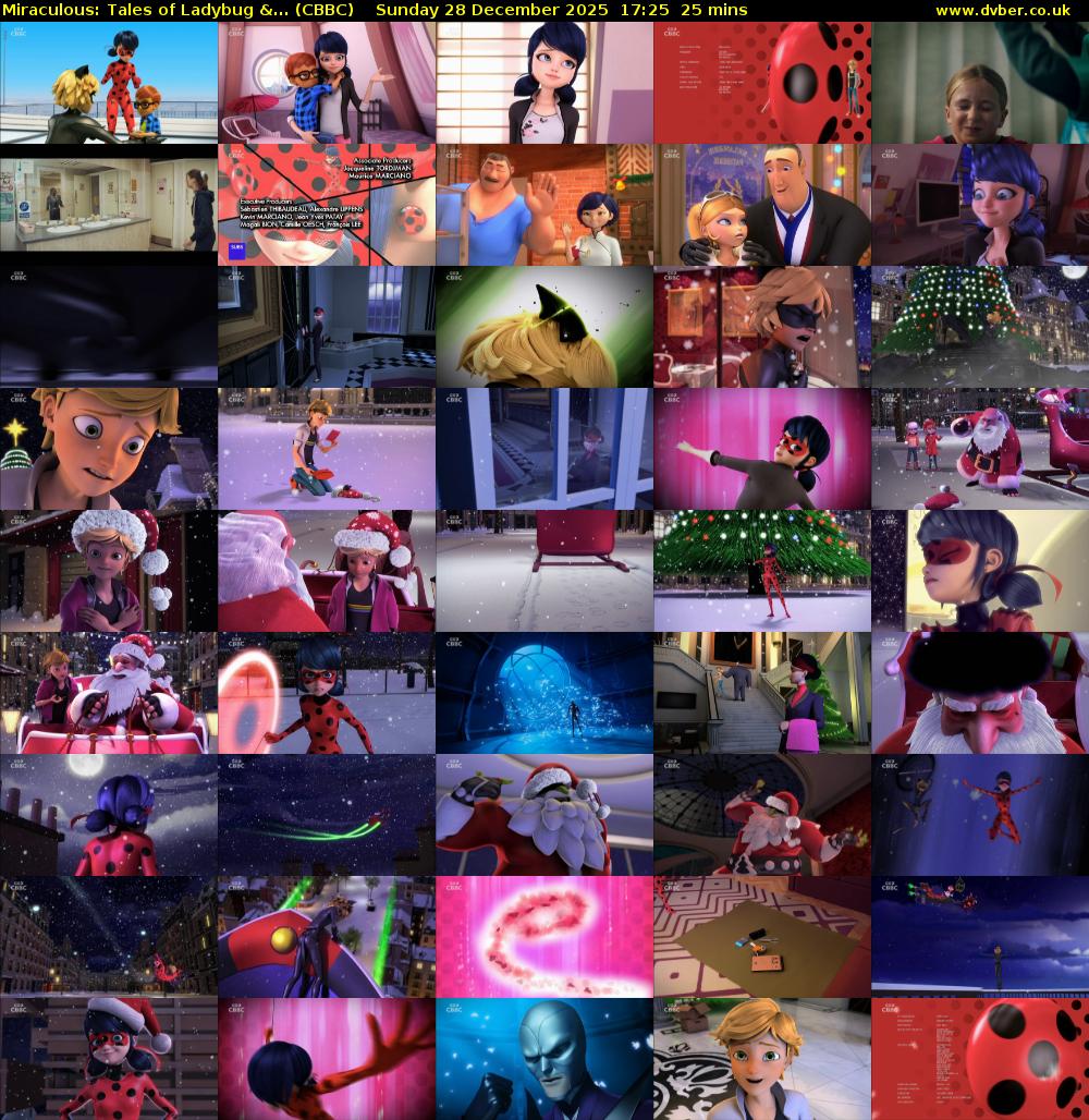 Miraculous: Tales of Ladybug &... (CBBC) Sunday 28 December 2025 17:25 - 17:50
