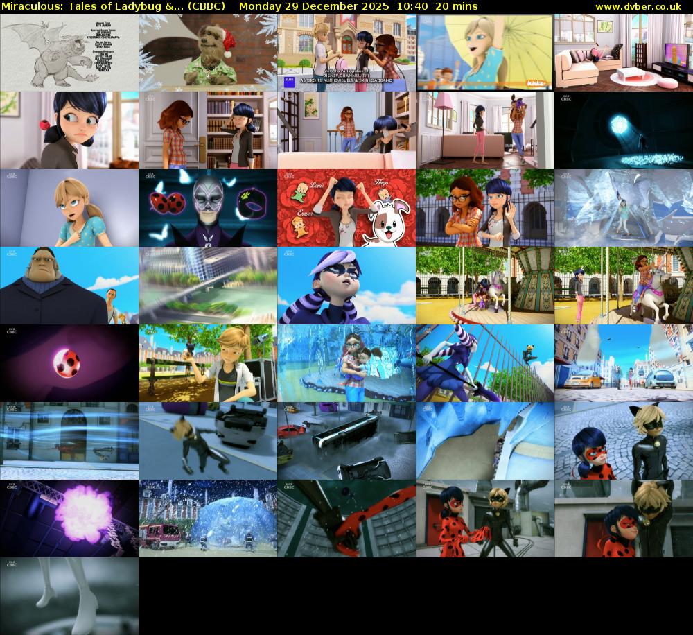 Miraculous: Tales of Ladybug &... (CBBC) Monday 29 December 2025 10:40 - 11:00