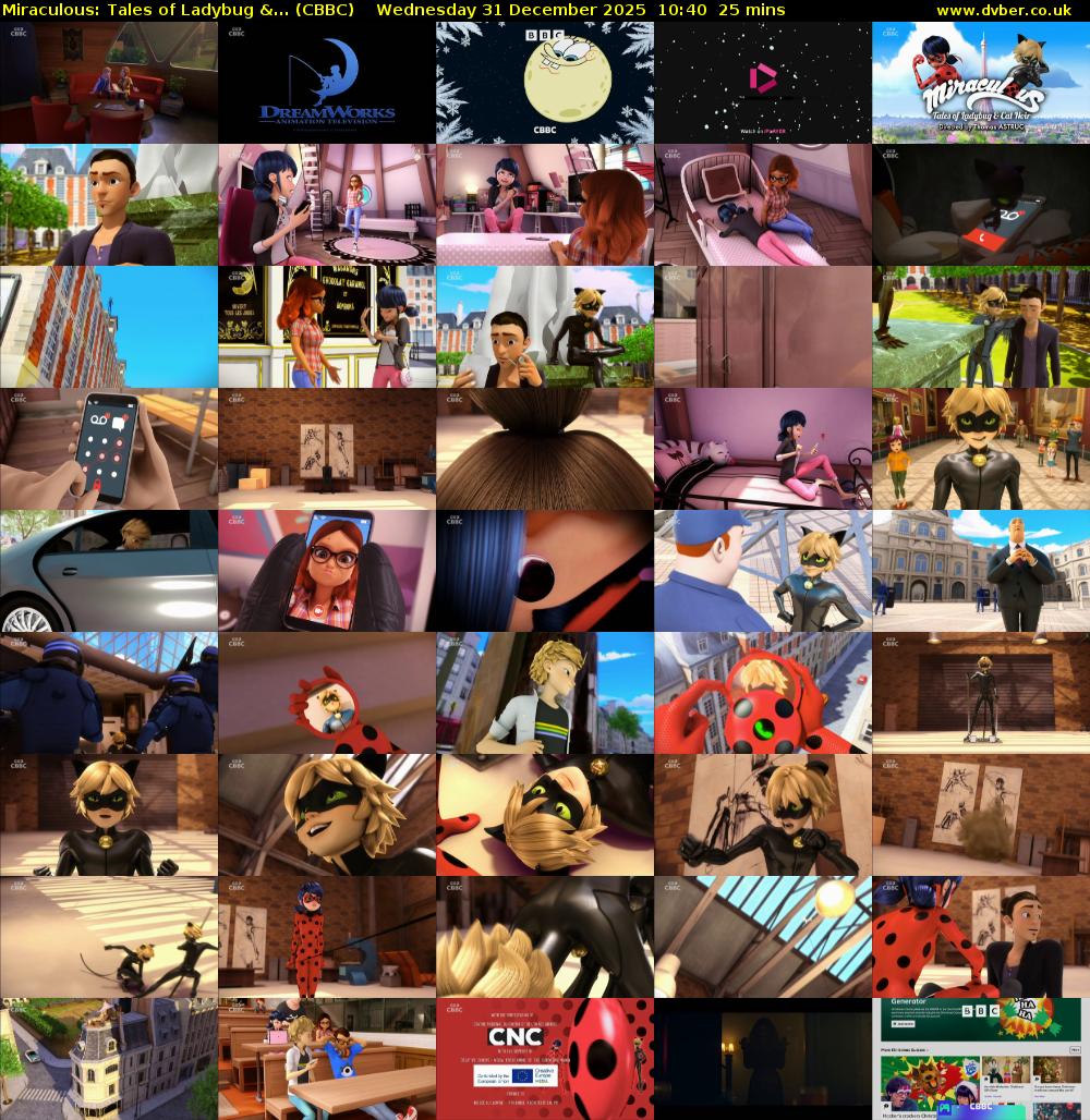 Miraculous: Tales of Ladybug &... (CBBC) Wednesday 31 December 2025 10:40 - 11:05