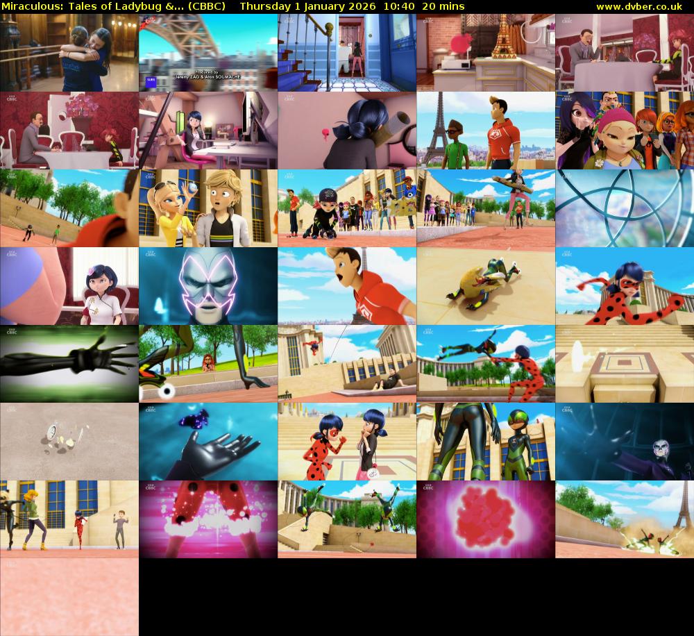Miraculous: Tales of Ladybug &... (CBBC) Thursday 1 January 2026 10:40 - 11:00
