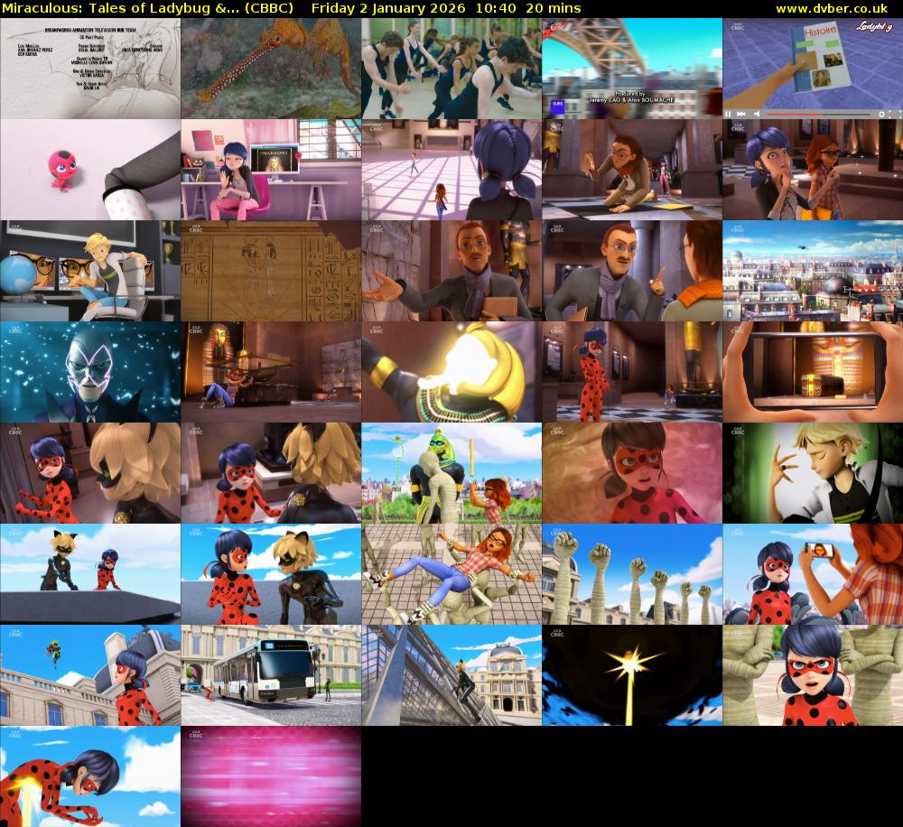 Miraculous: Tales of Ladybug &... (CBBC) Friday 2 January 2026 10:40 - 11:00