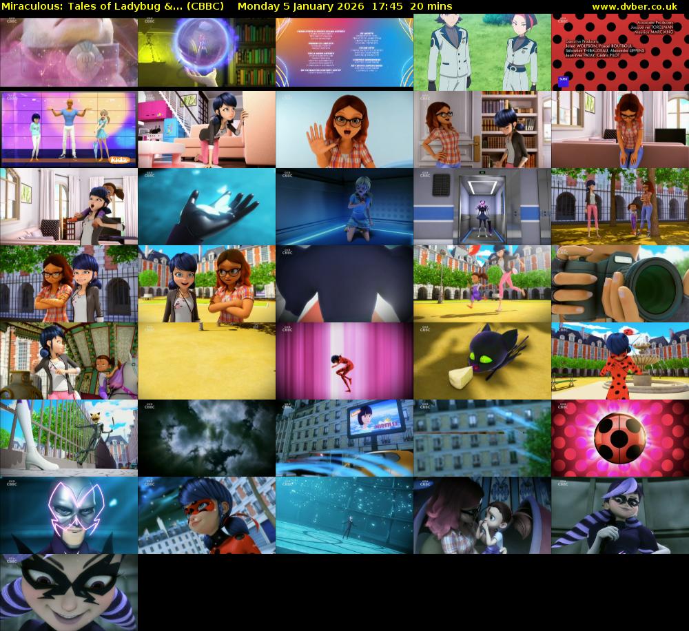 Miraculous: Tales of Ladybug &... (CBBC) Monday 5 January 2026 17:45 - 18:05