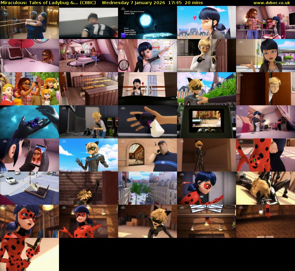 Miraculous: Tales of Ladybug &... (CBBC) Wednesday 7 January 2026 17:45 - 18:05