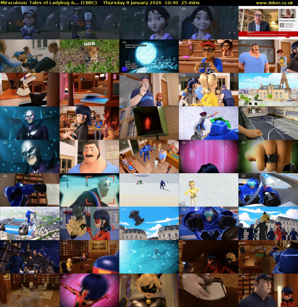 Miraculous: Tales of Ladybug &... (CBBC) Thursday 8 January 2026 10:40 - 11:05