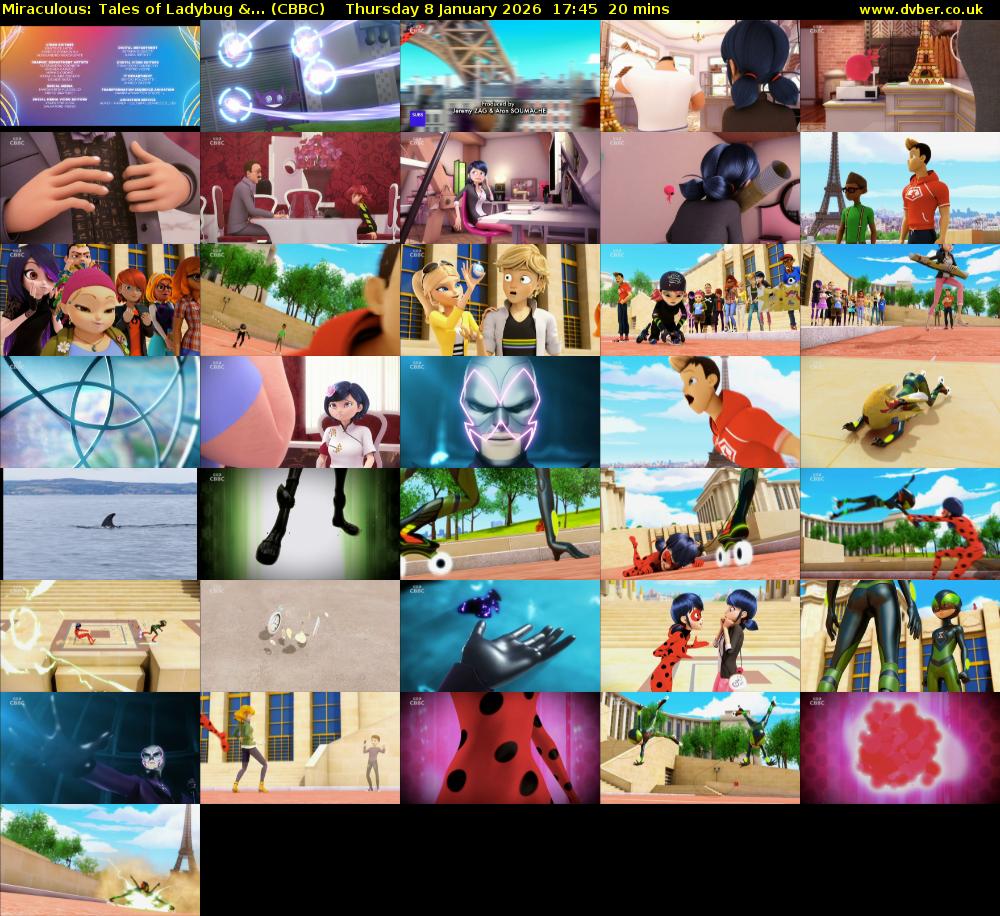 Miraculous: Tales of Ladybug &... (CBBC) Thursday 8 January 2026 17:45 - 18:05