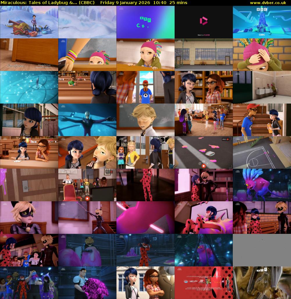 Miraculous: Tales of Ladybug &... (CBBC) Friday 9 January 2026 10:40 - 11:05