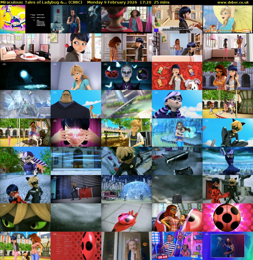 Miraculous: Tales of Ladybug &... (CBBC) Monday 9 February 2026 17:20 - 17:45