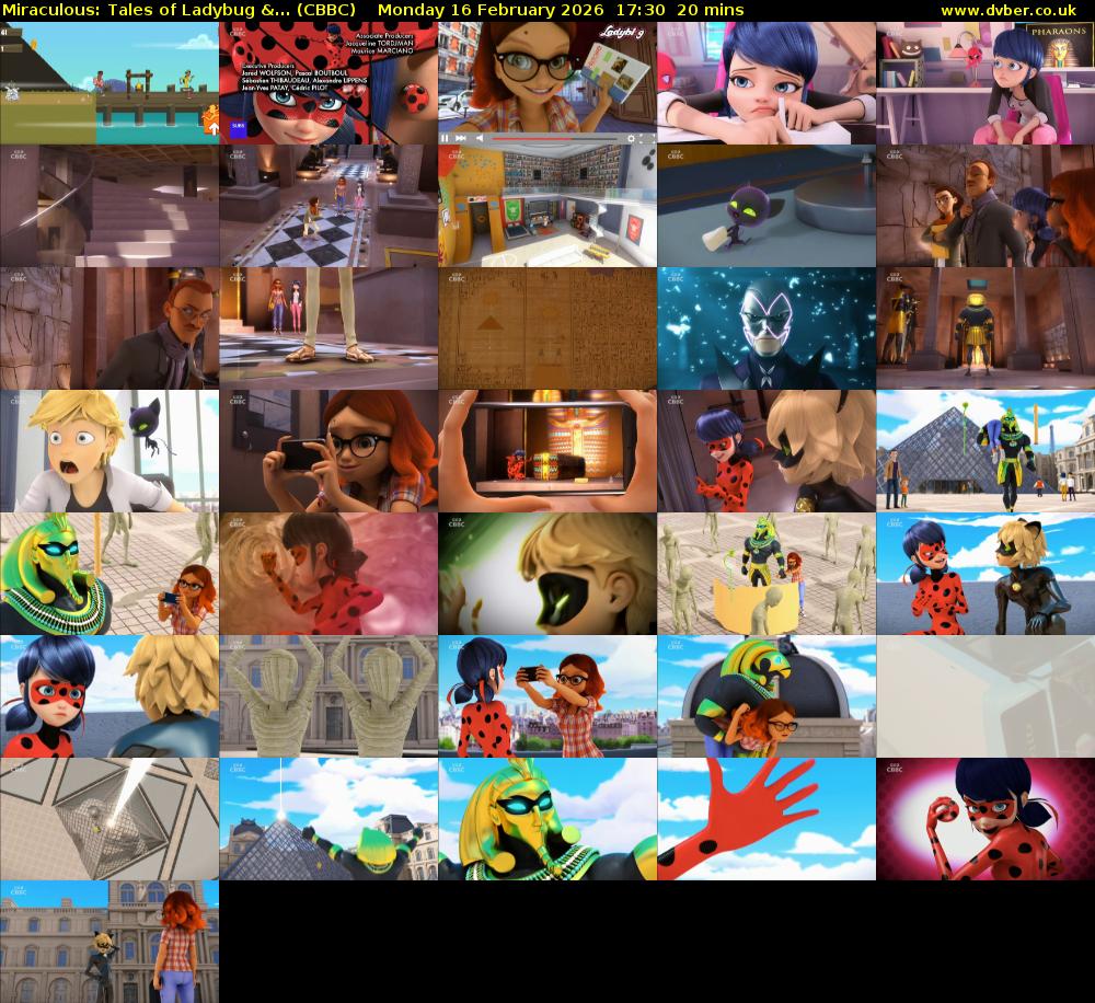 Miraculous: Tales of Ladybug &... (CBBC) Monday 16 February 2026 17:30 - 17:50