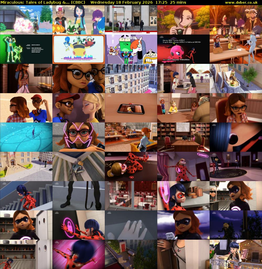 Miraculous: Tales of Ladybug &... (CBBC) Wednesday 18 February 2026 17:25 - 17:50