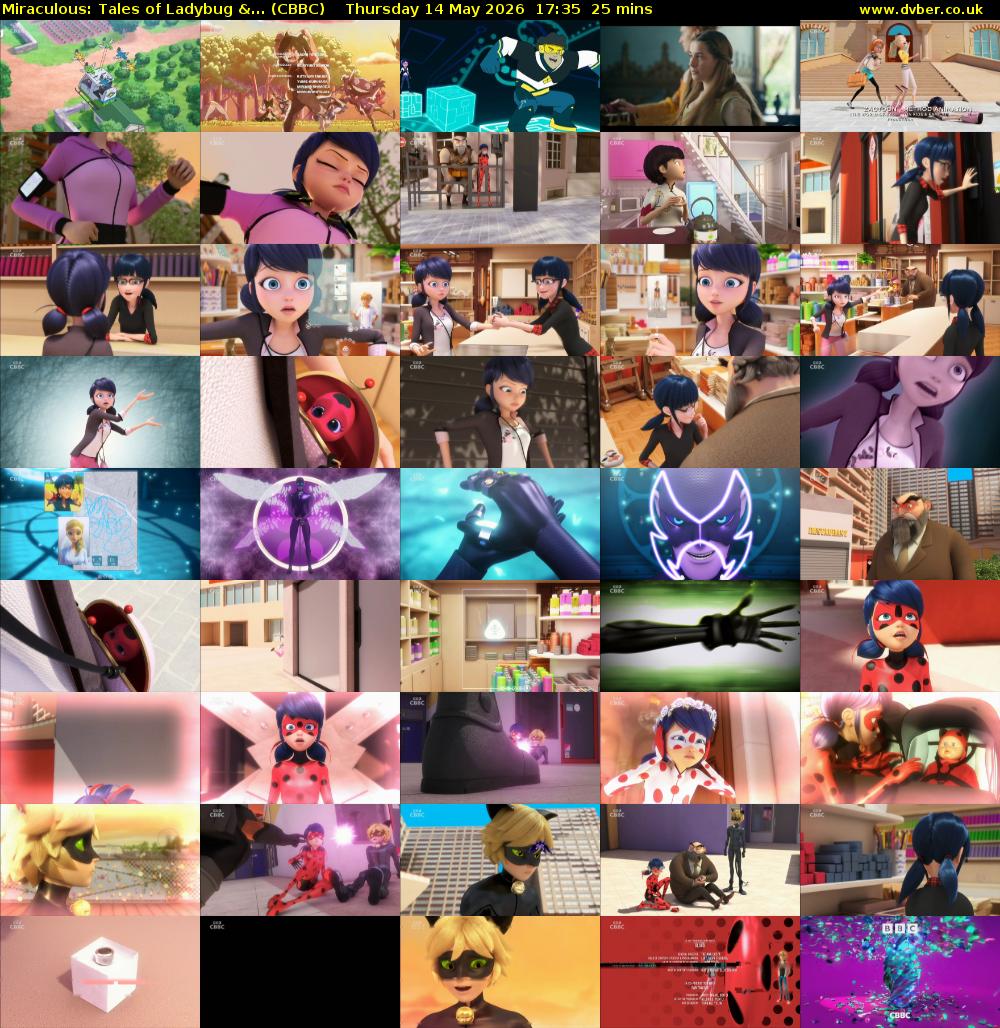 Miraculous: Tales of Ladybug &... (CBBC) Thursday 14 May 2026 17:35 - 18:00