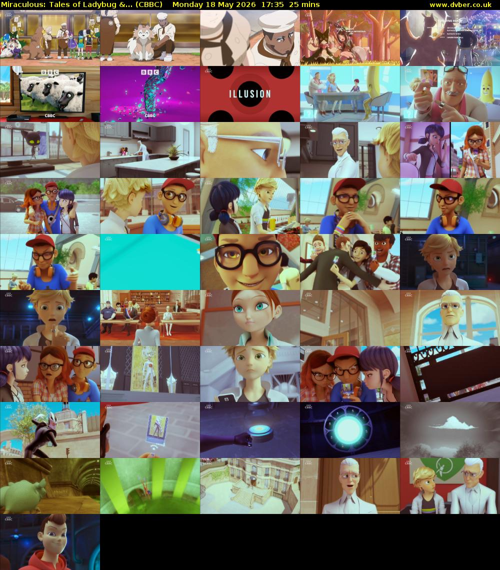 Miraculous: Tales of Ladybug &... (CBBC) Monday 18 May 2026 17:35 - 18:00