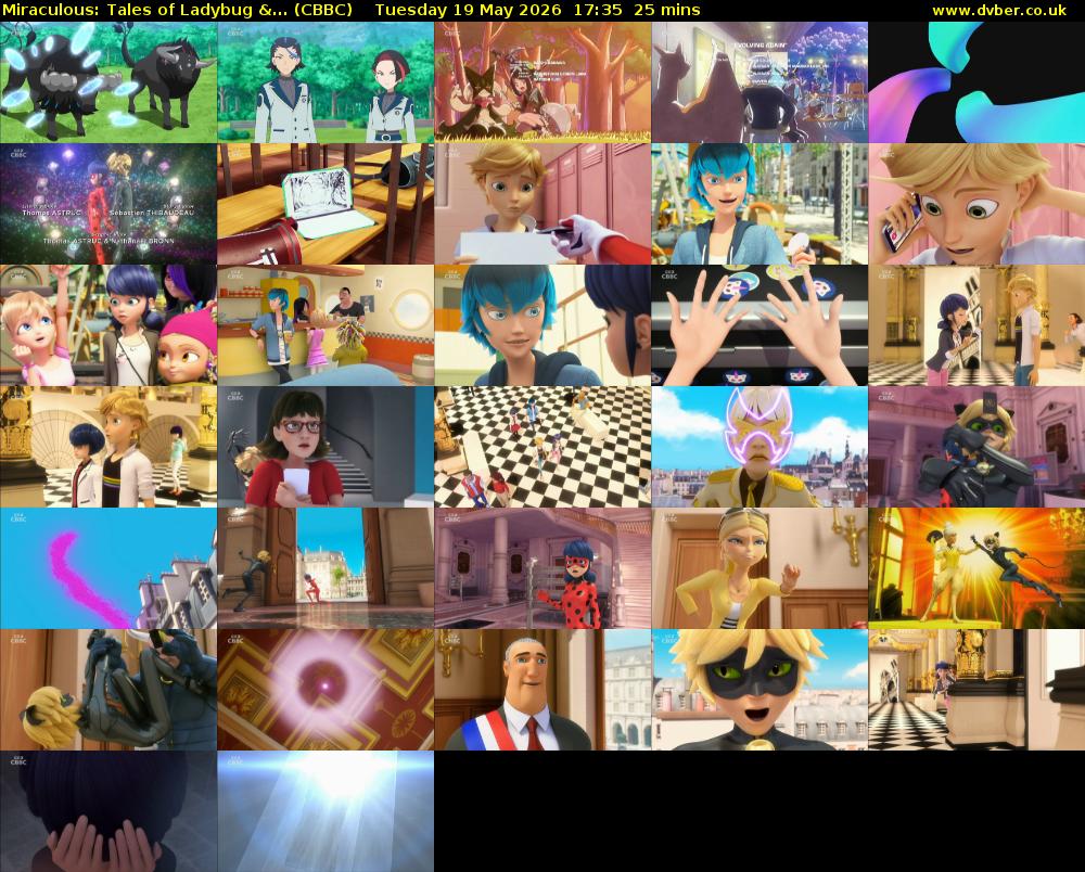 Miraculous: Tales of Ladybug &... (CBBC) Tuesday 19 May 2026 17:35 - 18:00