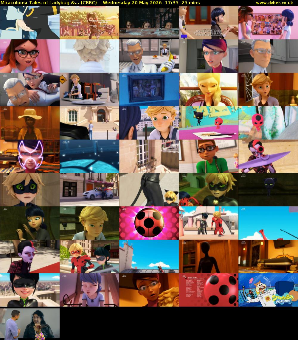 Miraculous: Tales of Ladybug &... (CBBC) Wednesday 20 May 2026 17:35 - 18:00