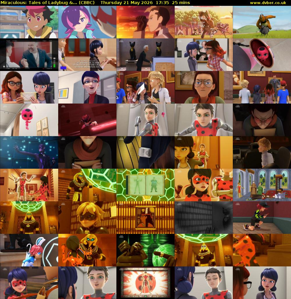 Miraculous: Tales of Ladybug &... (CBBC) Thursday 21 May 2026 17:35 - 18:00
