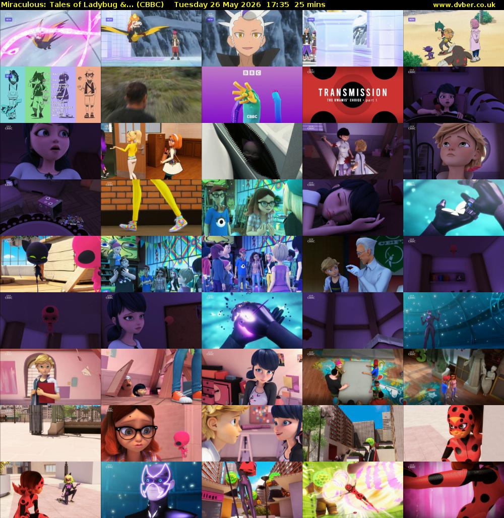 Miraculous: Tales of Ladybug &... (CBBC) Tuesday 26 May 2026 17:35 - 18:00