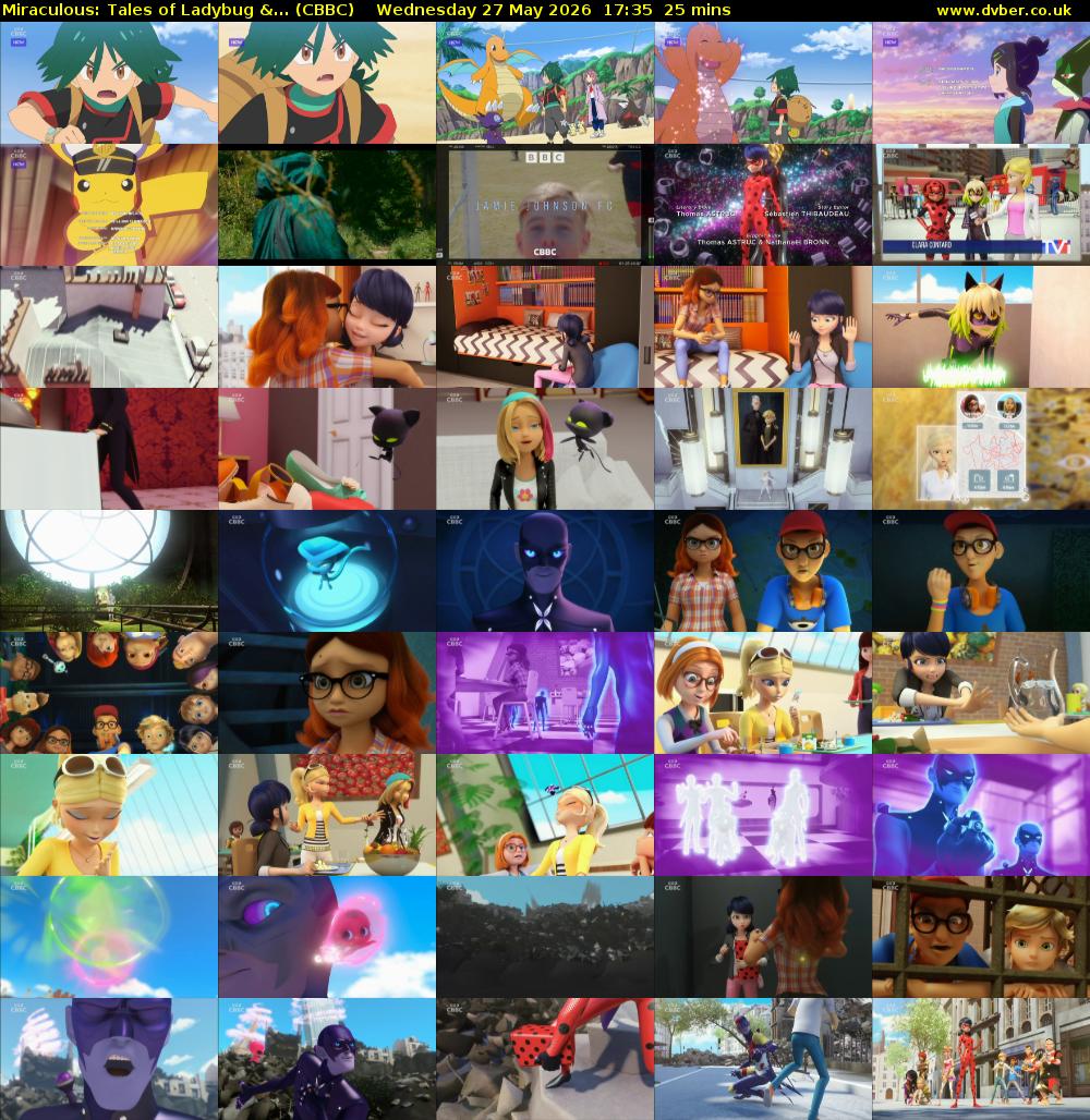 Miraculous: Tales of Ladybug &... (CBBC) Wednesday 27 May 2026 17:35 - 18:00