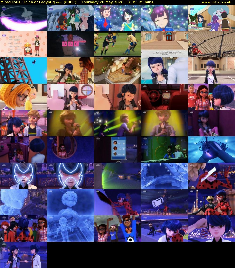 Miraculous: Tales of Ladybug &... (CBBC) Thursday 28 May 2026 17:35 - 18:00