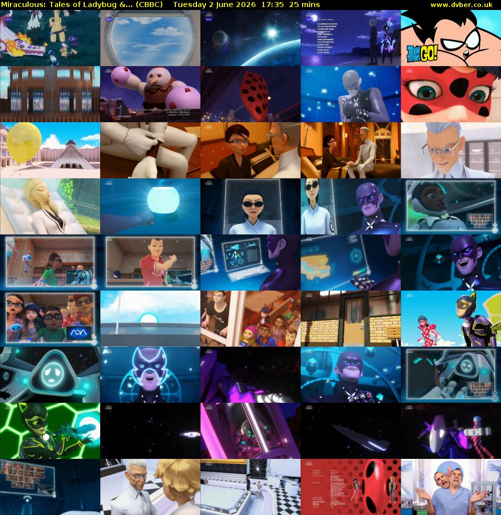 Miraculous: Tales of Ladybug &... (CBBC) Tuesday 2 June 2026 17:35 - 18:00