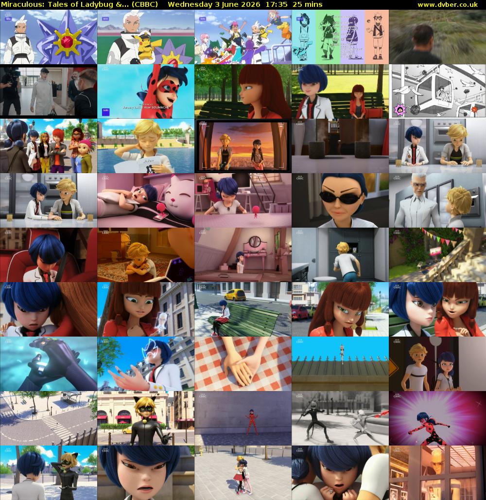 Miraculous: Tales of Ladybug &... (CBBC) Wednesday 3 June 2026 17:35 - 18:00
