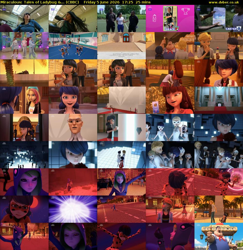 Miraculous: Tales of Ladybug &... (CBBC) Friday 5 June 2026 17:25 - 17:50