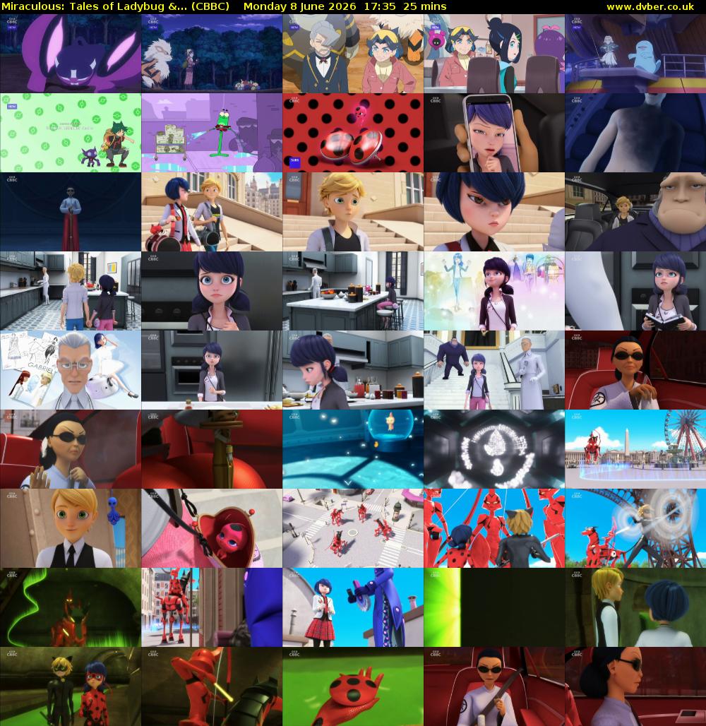 Miraculous: Tales of Ladybug &... (CBBC) Monday 8 June 2026 17:35 - 18:00
