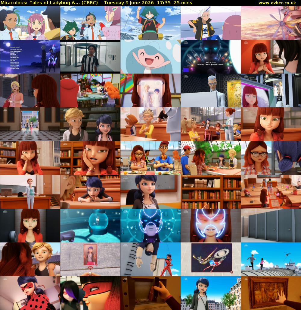 Miraculous: Tales of Ladybug &... (CBBC) Tuesday 9 June 2026 17:35 - 18:00