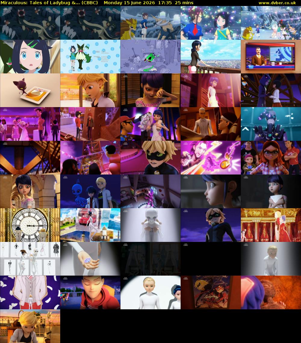 Miraculous: Tales of Ladybug &... (CBBC) Monday 15 June 2026 17:35 - 18:00