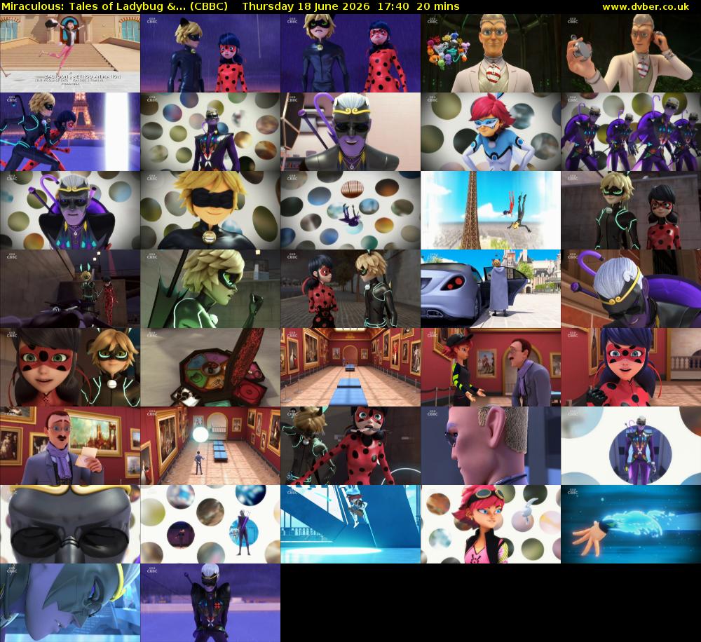 Miraculous: Tales of Ladybug &... (CBBC) Thursday 18 June 2026 17:40 - 18:00