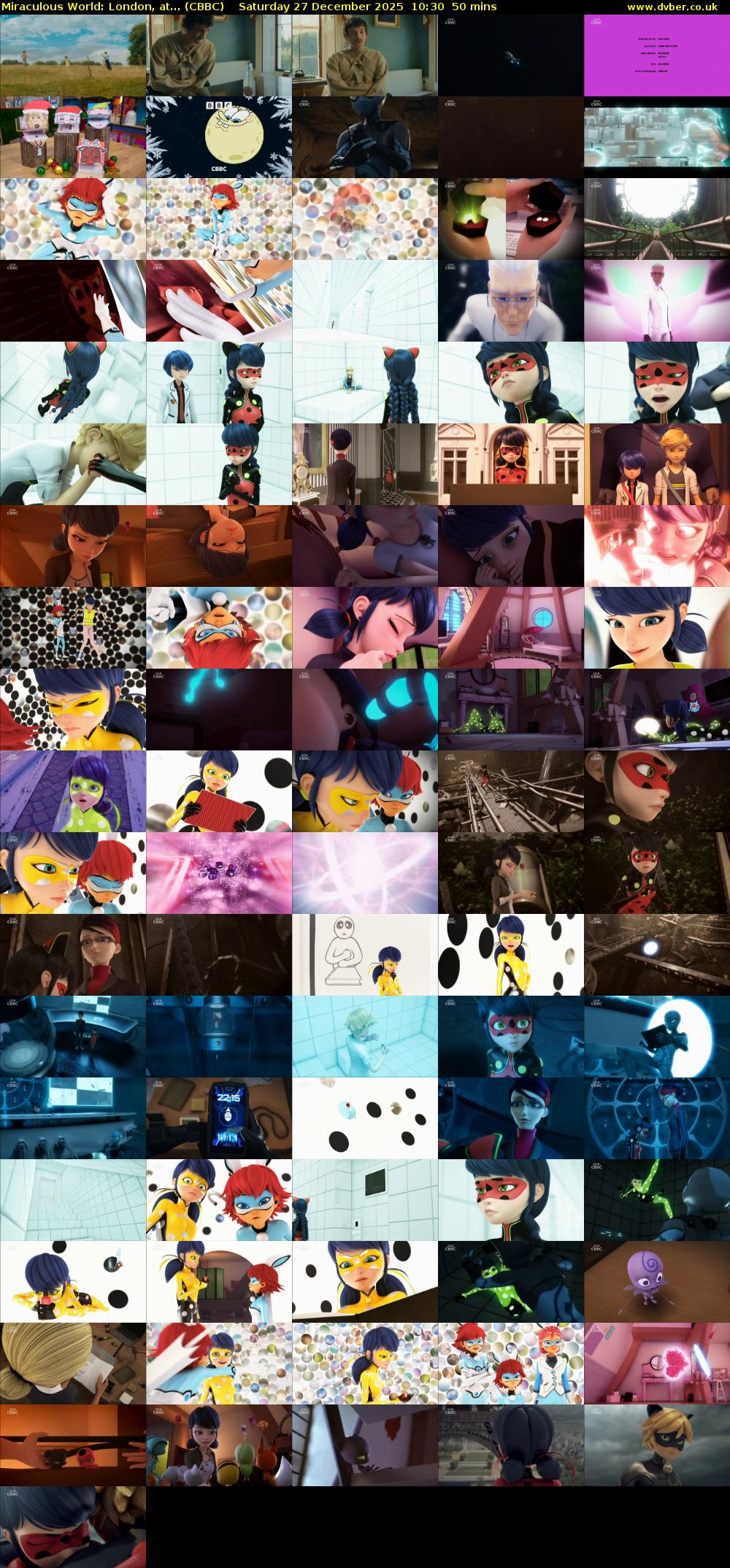 Miraculous World: London, at... (CBBC) Saturday 27 December 2025 10:30 - 11:20