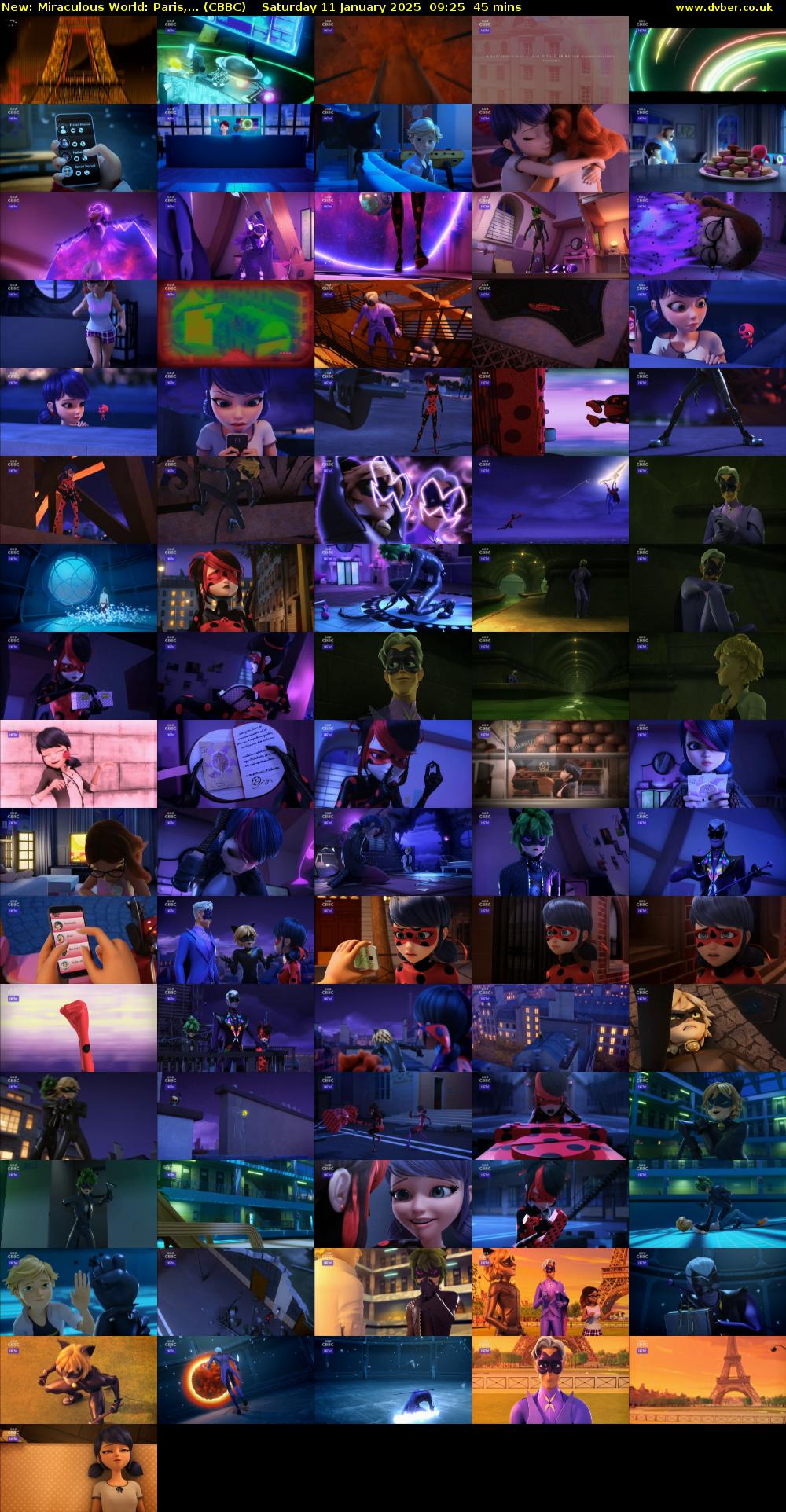 Miraculous World: Paris,... (CBBC) Saturday 11 January 2025 09:25 - 10:10