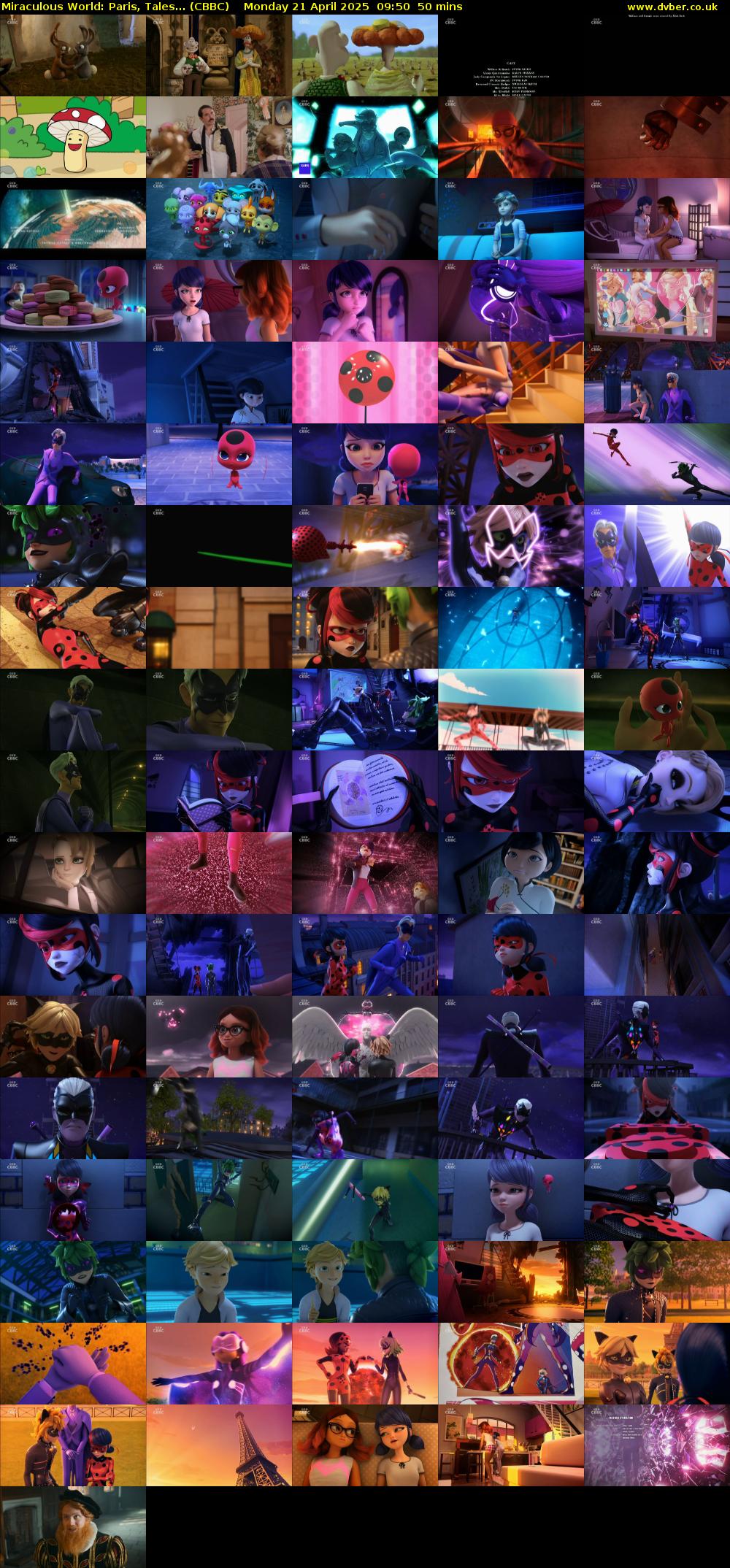 Miraculous World: Paris, Tales... (CBBC) Monday 21 April 2025 09:50 - 10:40