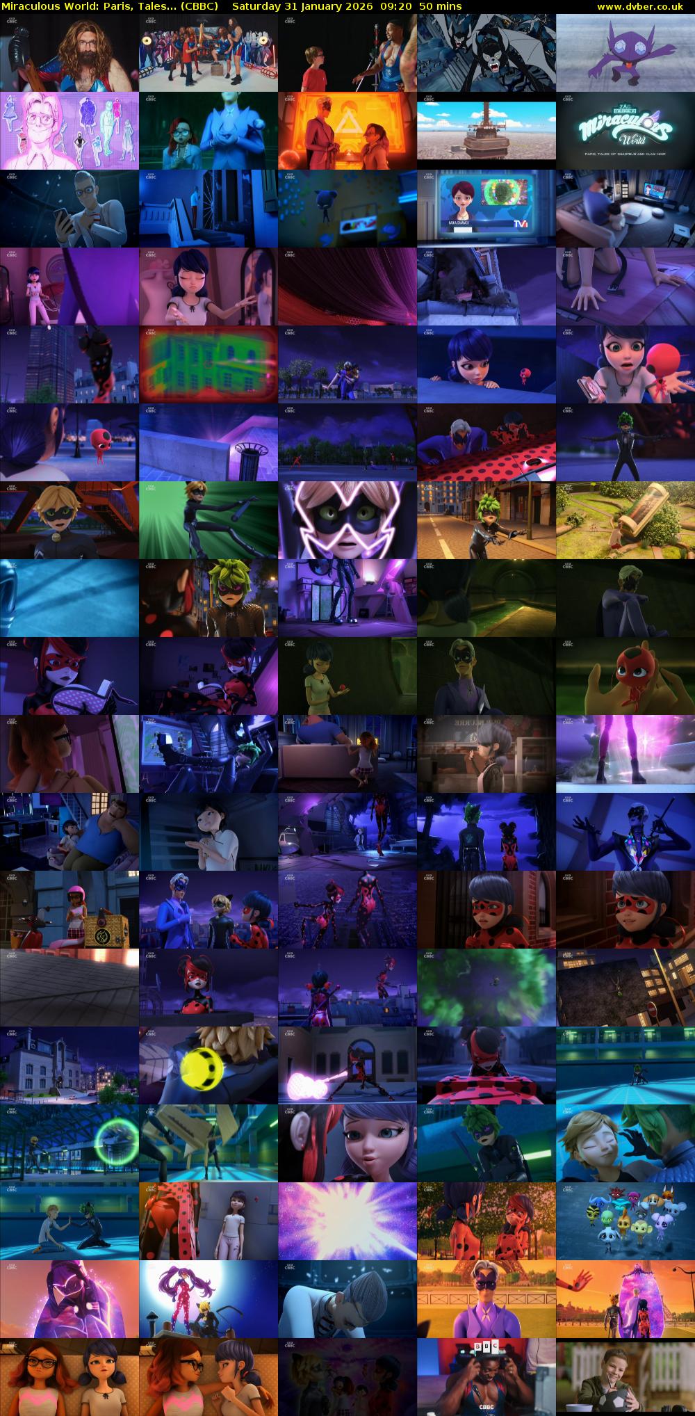 Miraculous World: Paris, Tales... (CBBC) Saturday 31 January 2026 09:20 - 10:10