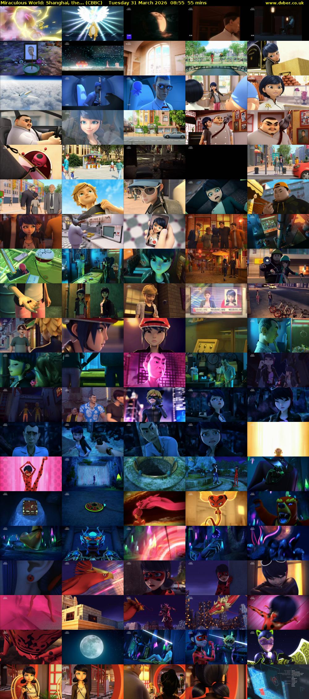 Miraculous World: Shanghai, the... (CBBC) Tuesday 31 March 2026 08:55 - 09:50