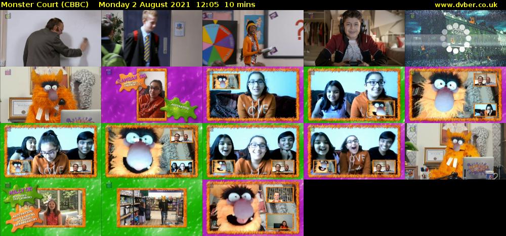 Monster Court (CBBC) Monday 2 August 2021 12:05 - 12:15